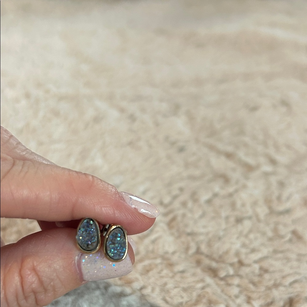 Elegant Blue/purple Stone Earrings - Picture 6 of 11